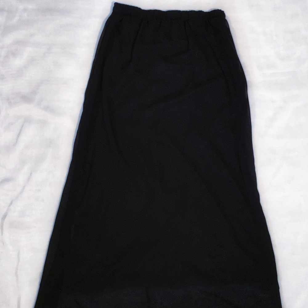 Black maxi skirt.